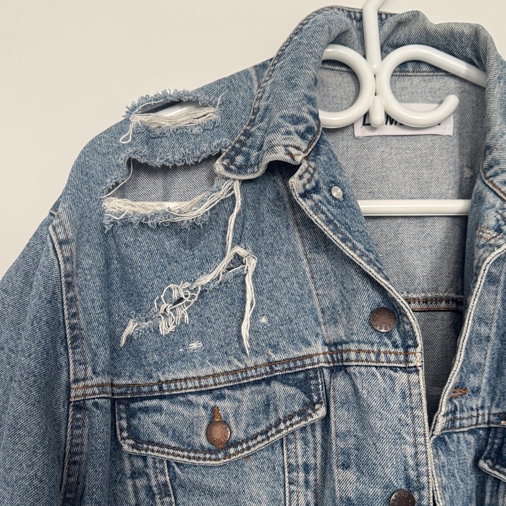 Distressed Denim Jacket - Picture 4 of 7
